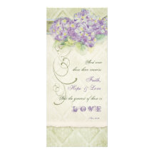 Vintage Style Lilac Hydrangea - Wedding Program Personalised Invitation