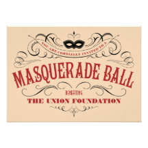 Vintage Style Masquerade Ball Invitations