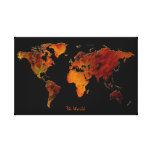 Vintage-style New World Map Art Print Canvas Print