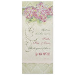 Vintage Style Pink Hydrangea - Wedding Program invitations