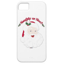 Vintage Style Santa Naughty or Nice? iPhone 5 Cases