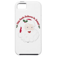 Vintage Style Santa This Santa Believes In Jesus iPhone 5 Cover