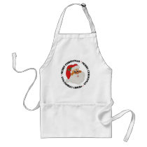 Vintage Styled Black Santa Cartoon aprons