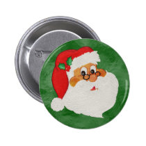 Vintage Styled Black Santa Cartoon buttons