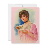 Vintage Stylish Lady Tea Party Invitations Invites