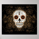 Vintage Sugar Skull Poster posters