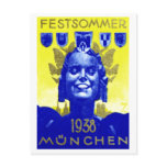 Vintage Summer Fest Poster postcards