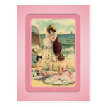 Vintage Sun Bather Beach Babes Postcard