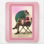 Vintage Sun Bathers Beach Mousepad