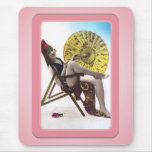 Vintage Sun Bathers Beach Mousepad