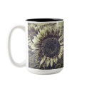 Vintage Sunflower artwork #3 - Mug