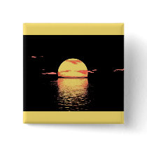 Vintage Sunset  - Button