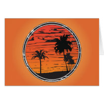 Vintage Sunset Circle cards