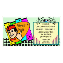 Vintage Surprise Birthday Party Invitation Photo Cards