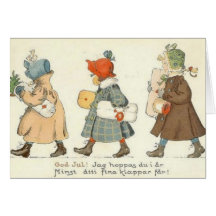 Vintage Swedish Christmas Greeting Card