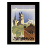 Vintage Switzerland Lausanne-Ouchy Postcard