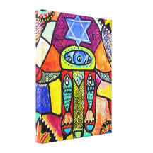 Vintage Tapastry Hamsa Canvas Stretched Canvas Prints