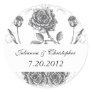 Vintage Tattoo Rose Wedding Date Seal Stickers