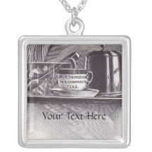Vintage Tea Tray Custom Necklace