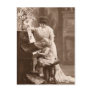 Vintage Teaching Child Piano Music Postcard