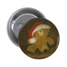 vintage teddy bear with santa hat(christmas) pins