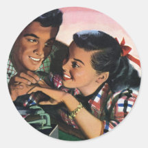 Vintage Teenagers, Love Romance, Promise Ring Sticker