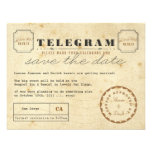 Vintage Telegram Save the Date Custom Announcement