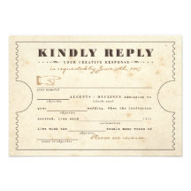 Vintage Telegram Ticket Mad Libs Response Card