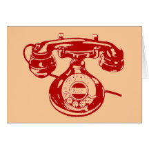 Vintage Telephone Greeting Card