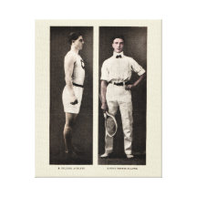 Vintage Tennis Player College Athlete Canvas Print