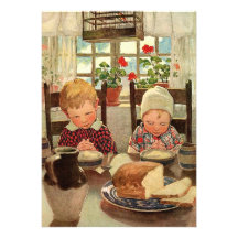 Vintage Thankful Children; Jessie Willcox Smith Announcement