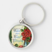 Vintage Thanksgiving Art Key Chains