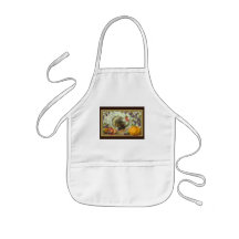 Vintage Thanksgiving Greetings Kids Apron