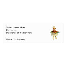 Vintage Thanksgiving Recipe Card Business Cards