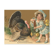 Vintage Thanksgiving Turkey II Postcard