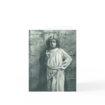 vintage theatre actress notecard