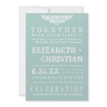 Vintage Theatre Bill Wedding Invitation