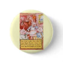 Vintage Three Little Pigs and the Wolf Pinback Buttons