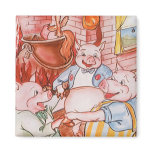 Vintage Three Little Pigs and the Wolf magnets