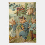 Vintage Three Little Pigs, Mum is Sad and Crying Kitchen Towel