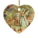 Vintage Thumbelina and Prince Wedding in Forest ornaments