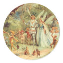 Vintage Thumbelina and Prince Wedding in Forest stickers