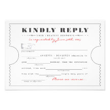 Vintage Ticket Mad Libs Response Card