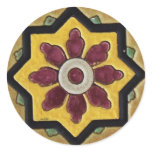 Vintage Tile Round Sticker