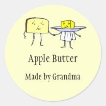 Vintage Toast and Butter Custom Canning Sticker