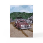 Vintage Town Watercolor Greeting Card