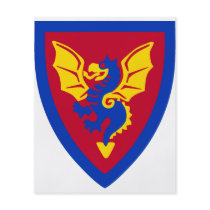 Vintage Toy Brick Knight Shield Logo Full Color Flyer