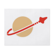 Vintage Toy Brick Space Astronaut Symbol Custom Flyer