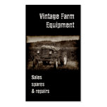 Vintage tractor business card