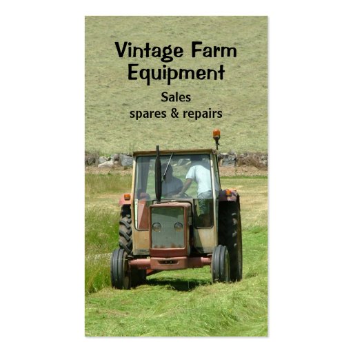 Vintage tractor business card Zazzle